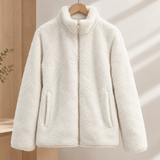 Lily Plush Zip Jacket - White