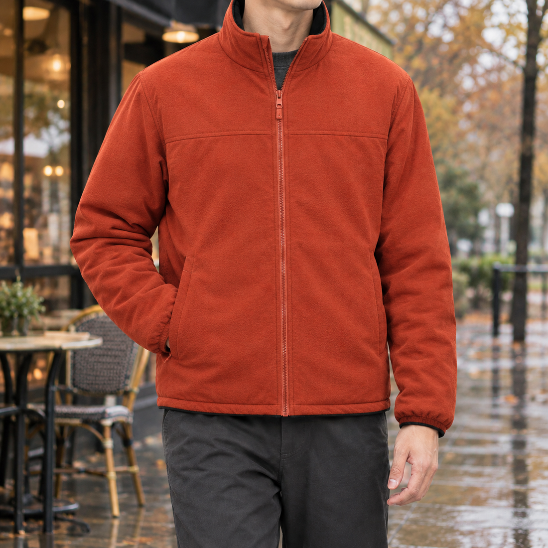 Finley-Wade Reversible Jacket - Black Brick Red