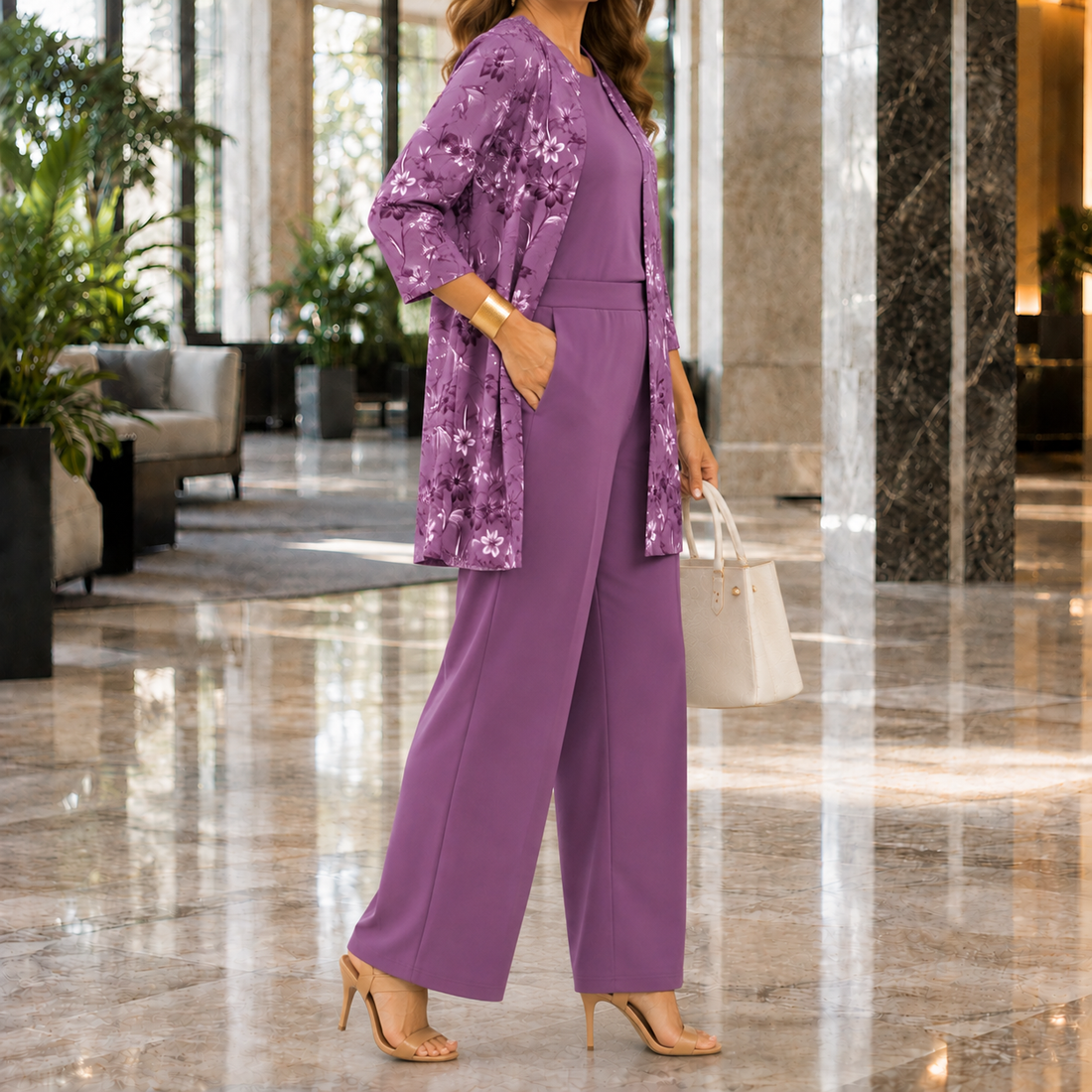 Ingrid-Belle Printed Set - Purple