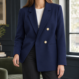 Cleo-Claire Double Breasted Blazer - Blue
