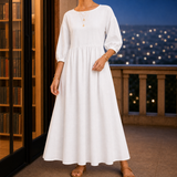 Annabel Smock Maxi Dress - White
