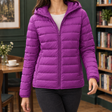 Adriana-Skye Cashmere Puffer Jacket - Purple