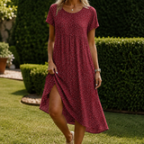 Aimee-Jane Flowy Summer Dress - Red
