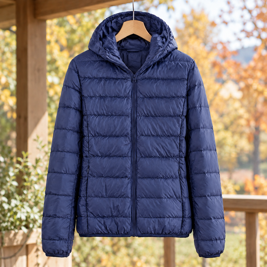 Camille-Lane Hooded Jacket - Navy Blue