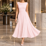 Calla-Grace Draped Midi Dress - Pink
