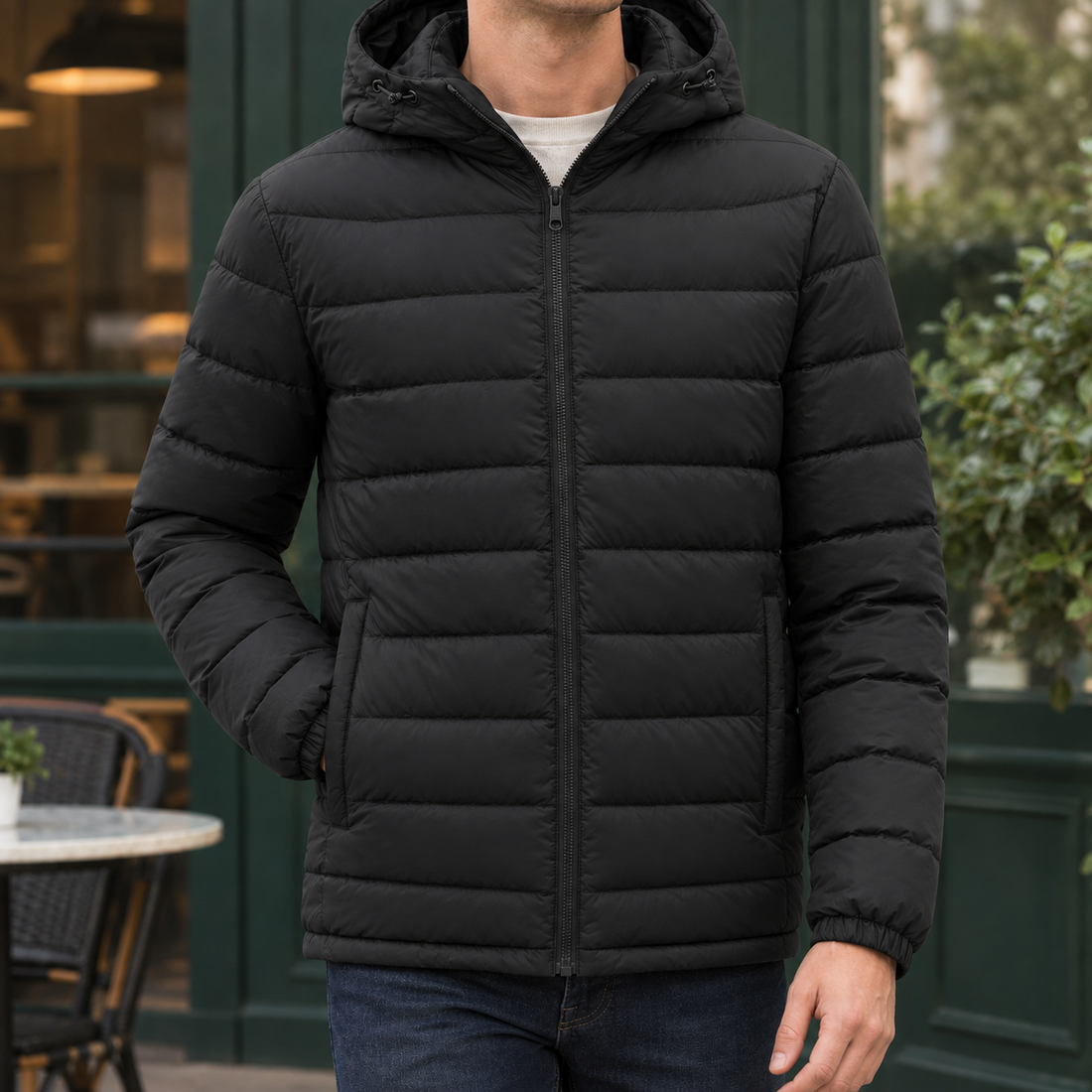 Byron-Wren Quilted Jacket - Black