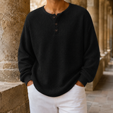 Stefan-Wade Waffle Sweater - Black