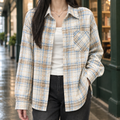 Apricot White Plaid