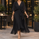 Tamsin-Skye Asymmetric Maxi Dress - Black