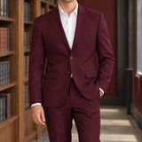 Bastien-Dean Tailored Set - Burgundy