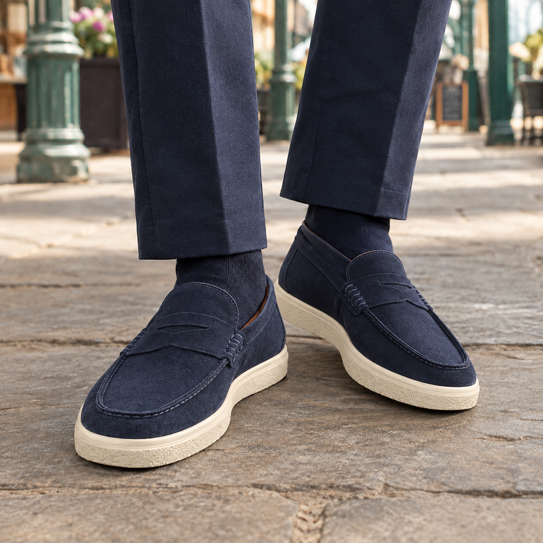 Olivieri Suede Loafers - Navy