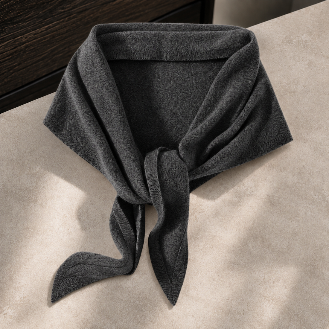 Bianca-Pearl Cashmere Wrap - Dark Gray