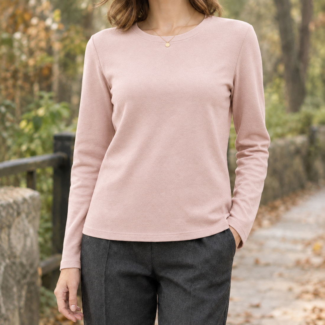 Eleanor-Skye Wool Silk Top - Pink