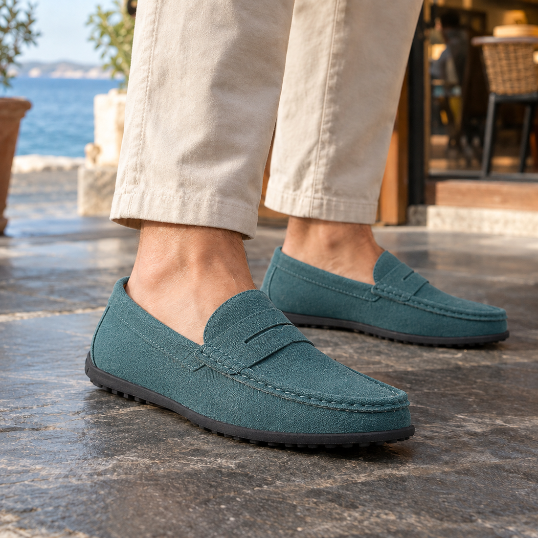 Argenta Penny Loafers - Teal