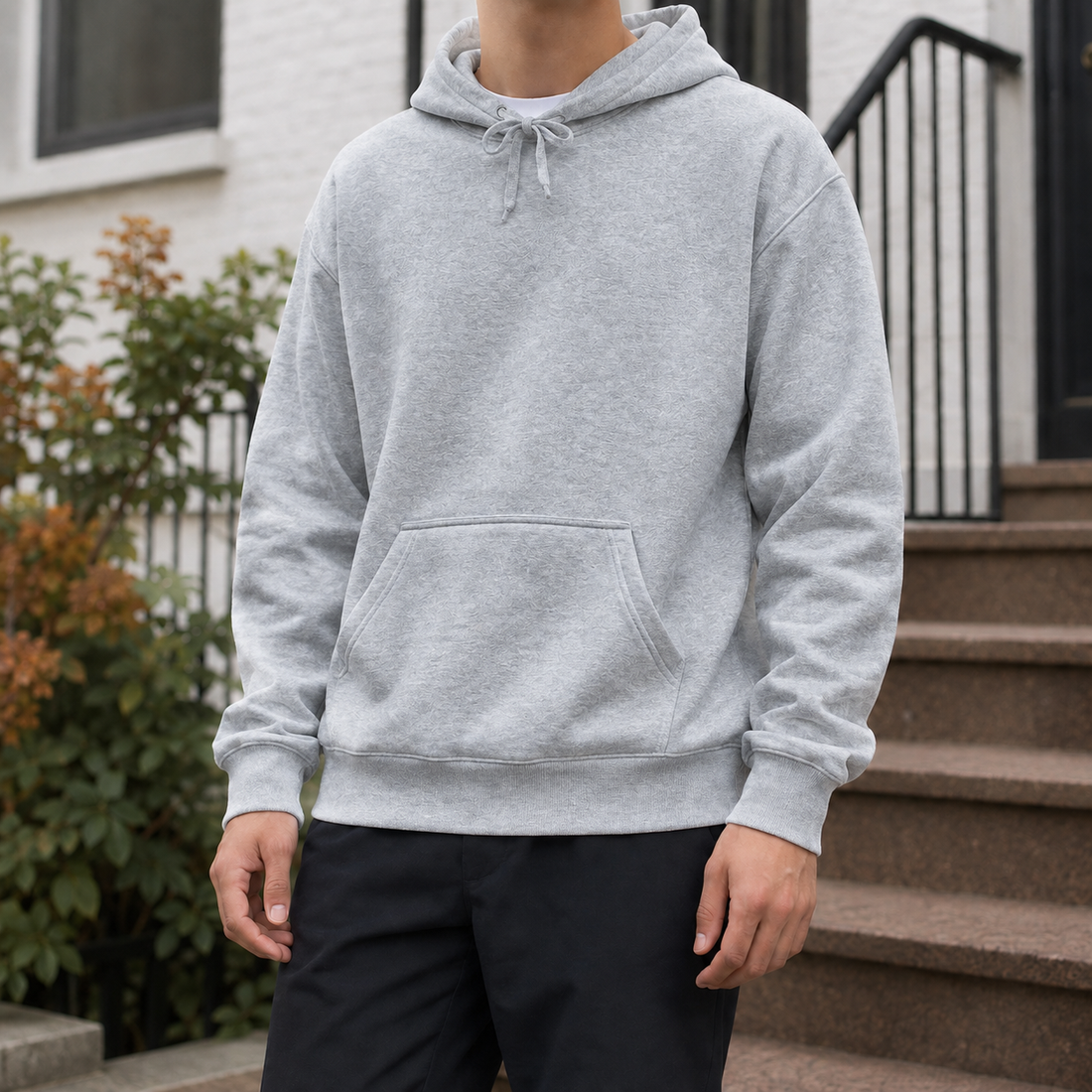 Oswin Drawstring Hoodie - Gray