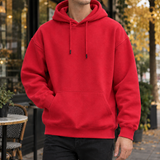 Idris-York Relaxed Hoodie - Red