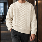 Beige Crew Neck