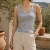 Junia Scoop Neck Tank - Gray