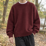 Francis-Miles Oversized Sweater - Wine Red