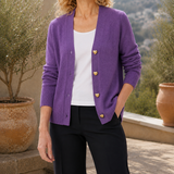 Cerys V-Neck Sweater - Purple