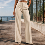 Mabel-Rose Wide Leg Pants - Beige