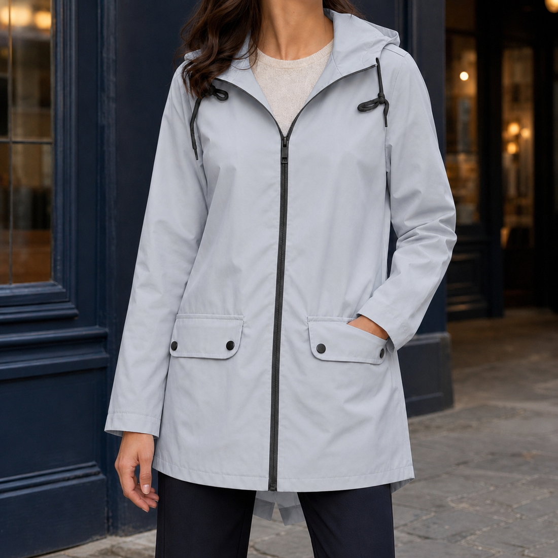 Ottilia-Hope Hooded Jacket - Gray