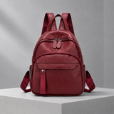 Rizzi Leather Backpack - Red
