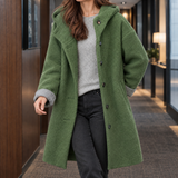 Valentine-Hope Hooded Overcoat - Green