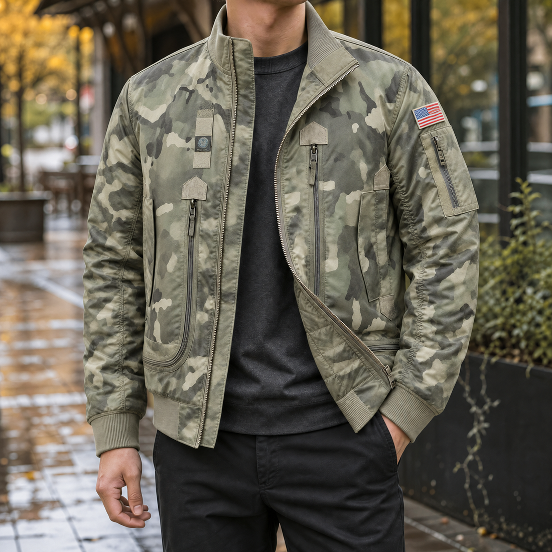Elias-James Pilot Jacket - Cp Camouflage