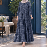 Ernestine Tiered Maxi Dress - Dark Blue