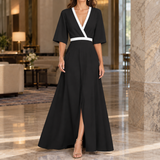 Lily-Grace Floral Maxi Dress - Black