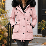 April-Marie Cinched Overcoat - Pink