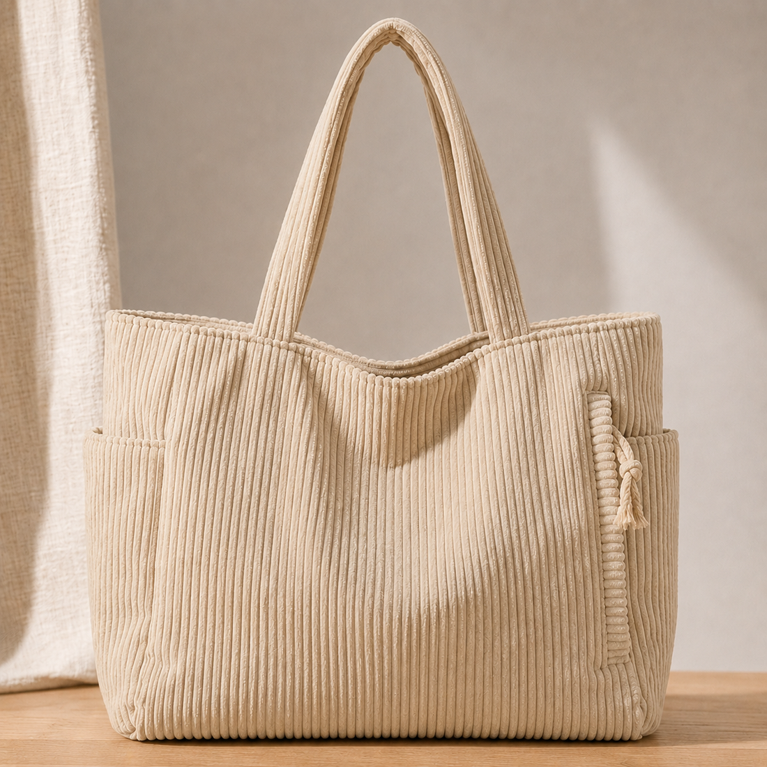 Zamboni Corduroy Tote Bag - Khaki
