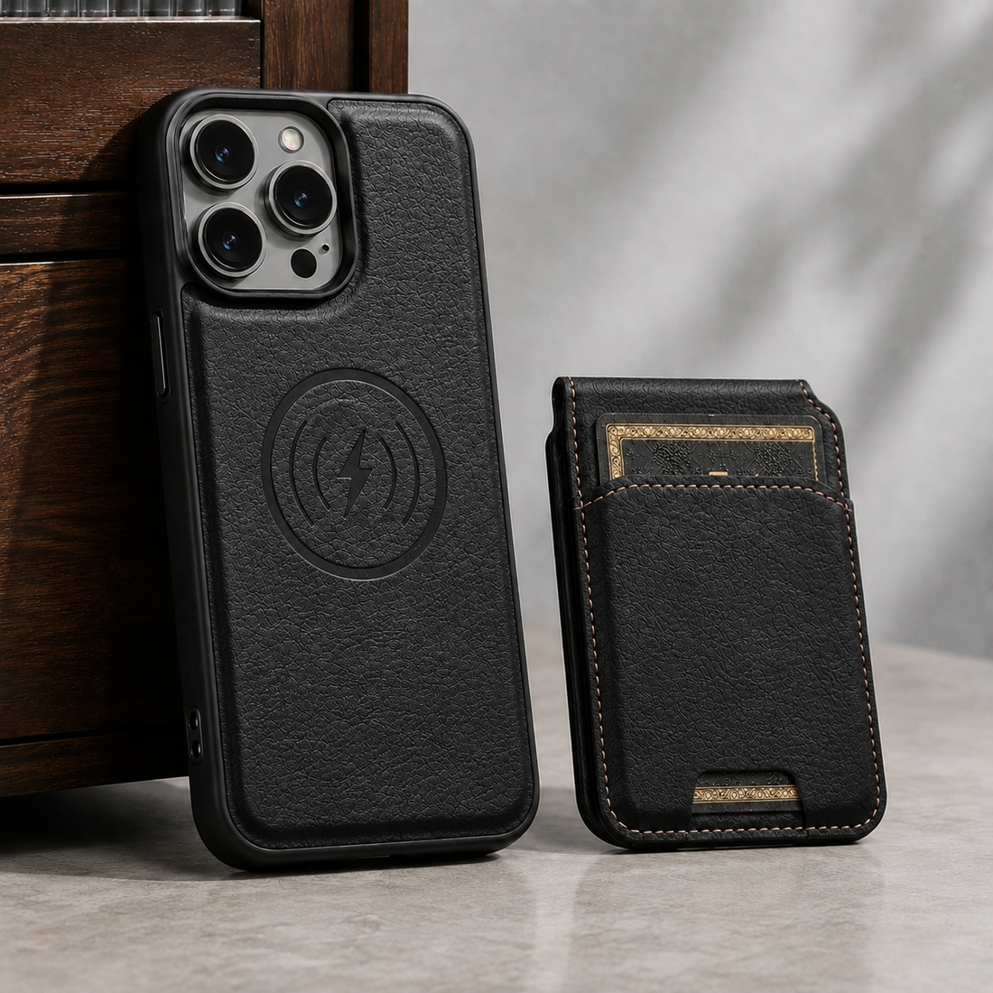 Bruni Magnetic Wallet Case - Black