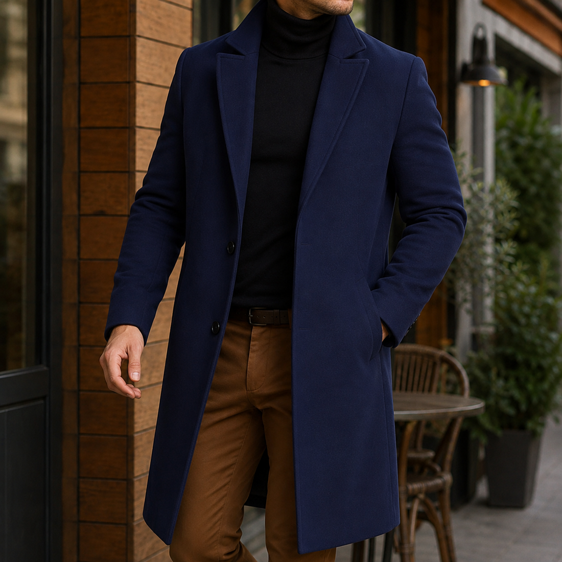 Zachary-Grant Tailored Coat - Royal Blue