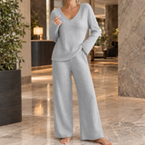 Albertine-June Ribbed Set - Light Gray