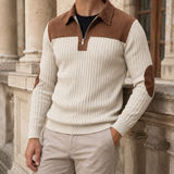 Marcel-Rhys Quarter Zip Sweater - Ivory