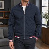 Armand-James Ribbed Jacket - Navy Blue