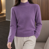 Marissa Mock Neck Sweater - Purple