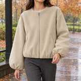 Erin-Eve Balloon Sleeve Jacket - Khaki
