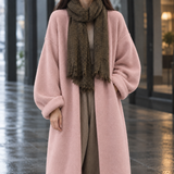 Wendy-Claire Open Front Sweater - Pink