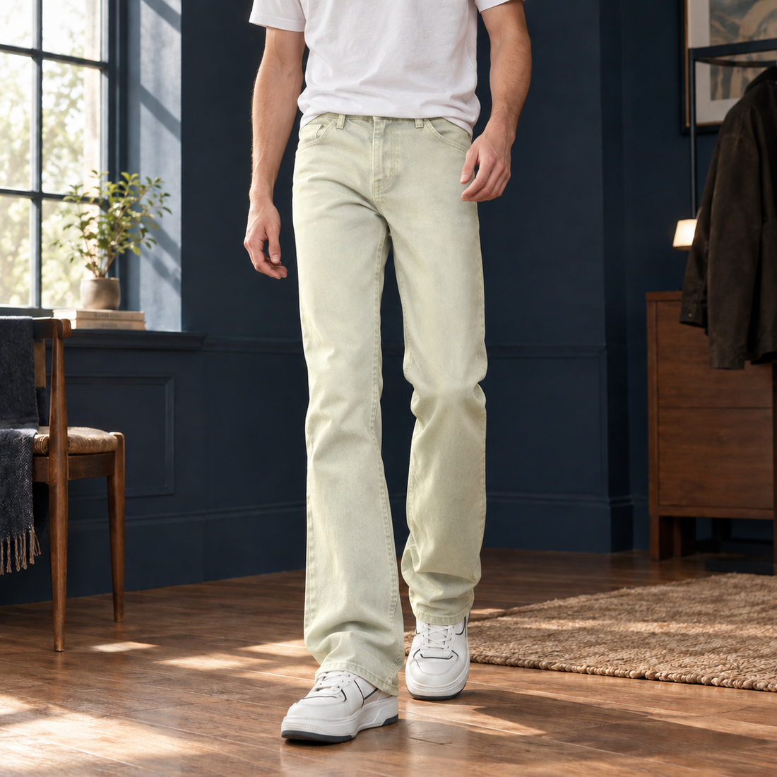 Alderic Flared Jeans - Yellow