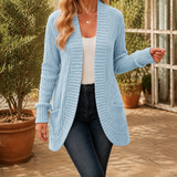 Grace-Kate Ribbed Sweater - Powder Blue
