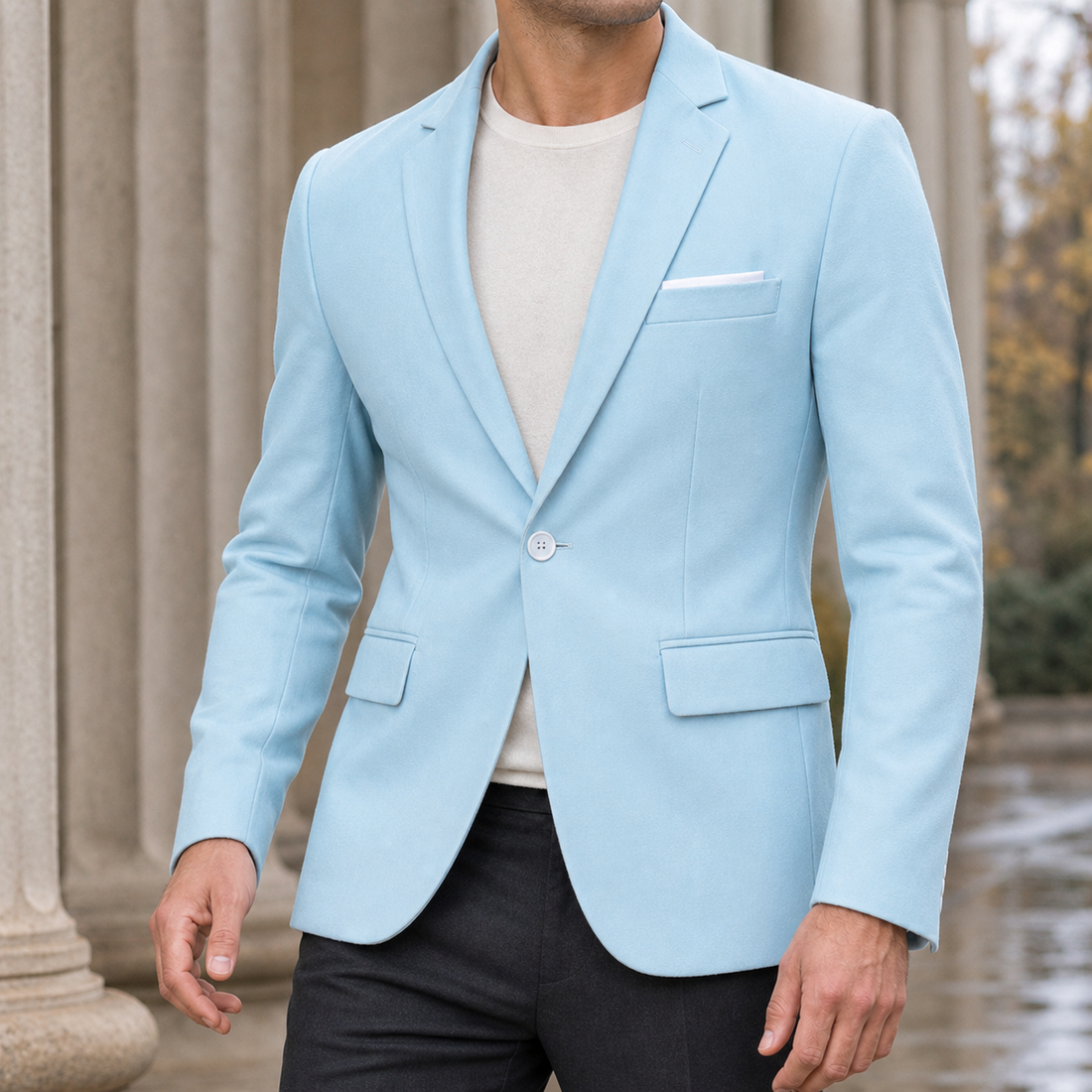 Audric-Ellis Tailored Jacket - Sky Blue