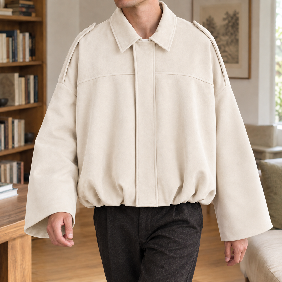 Owen Suede Jacket - Off White