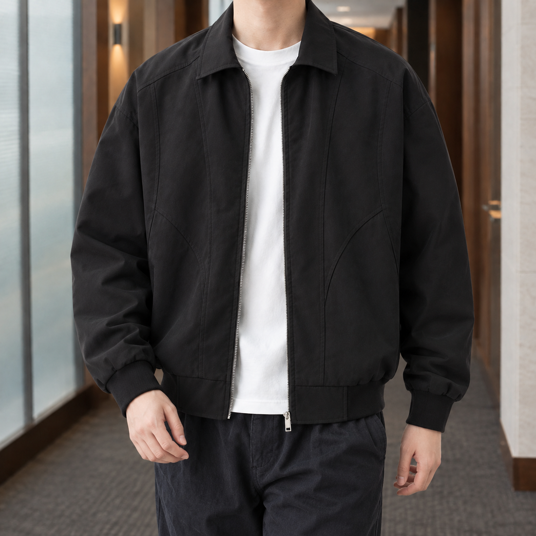 William-Flynn Zip Jacket - Black