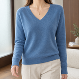 Lana-Sage V-Neck Sweater - Haze Blue