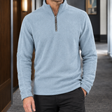 Matthew-Tate Quarter Zip Top - Light Blue