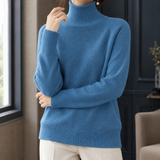 Flavia-Mae Relaxed Turtleneck Sweater - Haze Blue