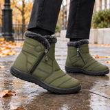Novara-Parma Quilted Ankle Boots - Olive